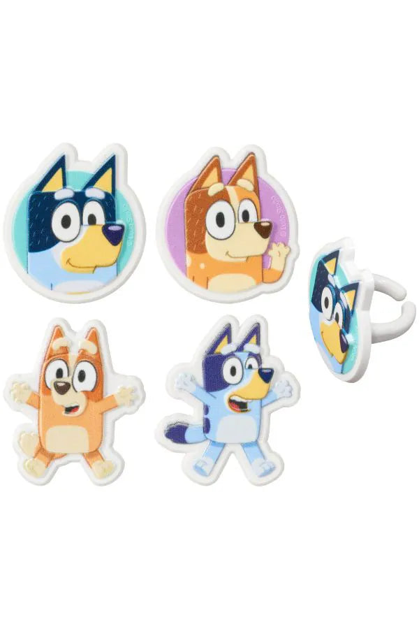 BLUEY CUPCAKE RINGS 12CT