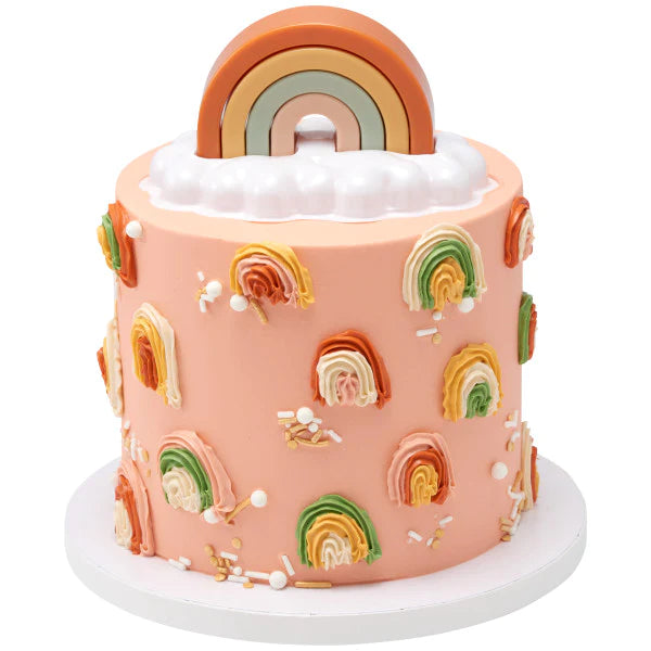 BOHO RAINBOW CAKE TOPPER 2PC SET