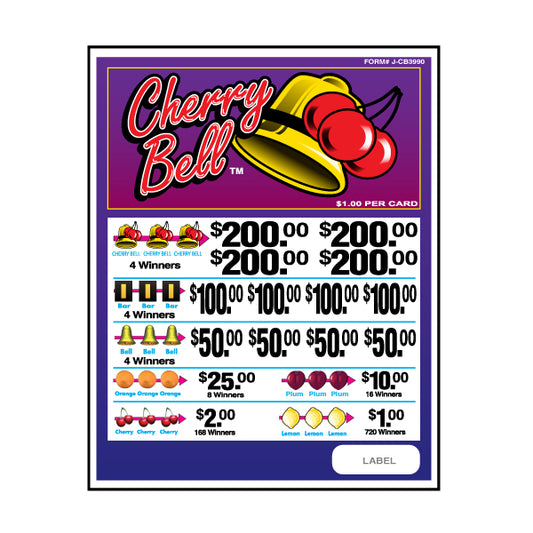CHERRY BELL PULL TAB, 3,990 TICKETS