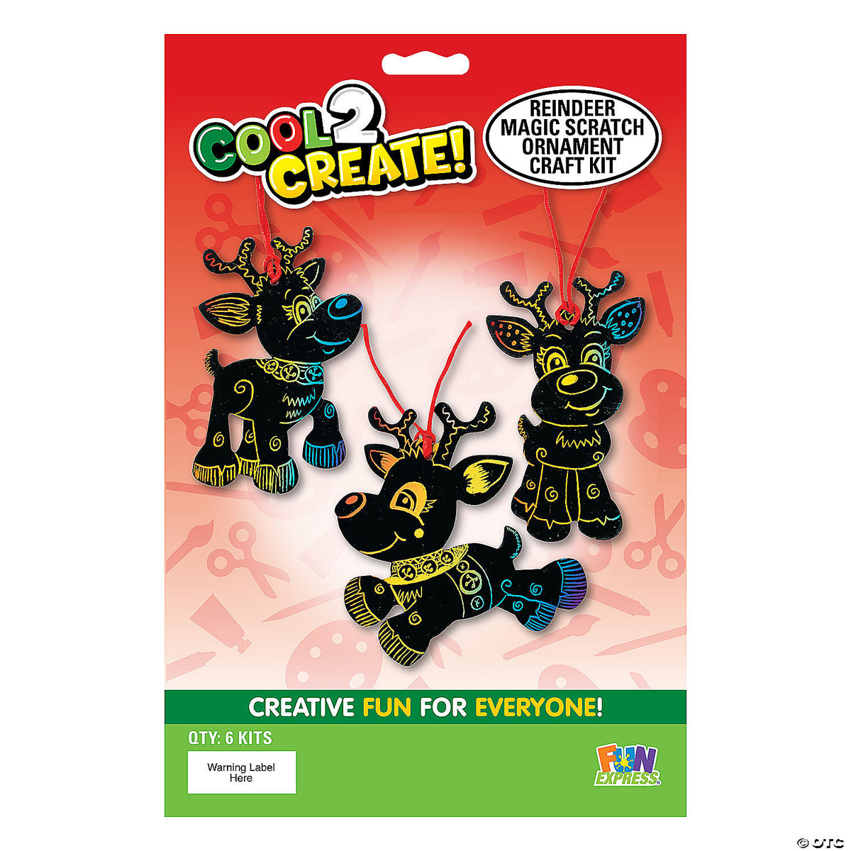 Reindeer Magic Scratch Craft Kit HornerNovelty
