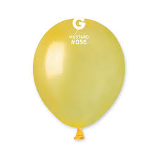 Baby Yellow Metallic Gemar Latex Balloons- #056