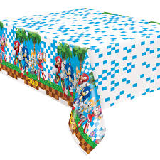 Sonic the Hedgehog Plastic Tablecover - 54" x 84" Size