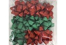 Red & Green Diamond Star Bows