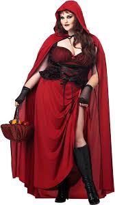 Dark Red Riding Hood Costume - Plus Size