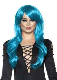 Aqua Long Sassy Adult Wig