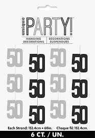 50th Hanging Decorations - 6ct.