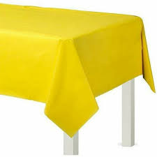 Yellow Value Plastic Rectangle Tablecover