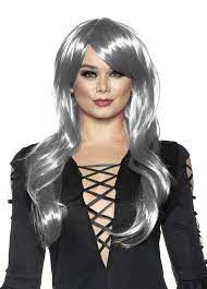 Silver Long Sassy Adult Wig