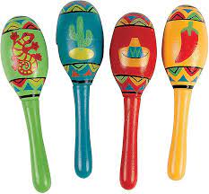 Wooden Mini Fiesta Maracas