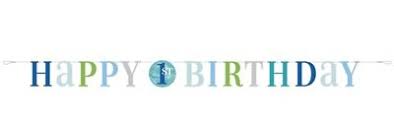 1st Birthday Boys Banner