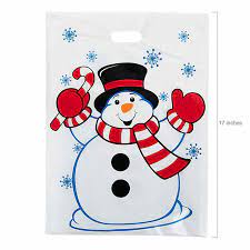 Plastic Snowman Bags