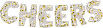 Cheers Confetti Balloon Banner