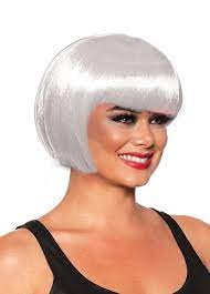 White Short Bob Adult Wig