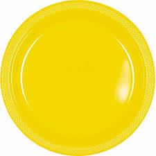 Sunshine Yellow 7" Plastic Plates - 50ct.