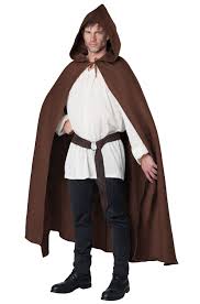 Brown Hooded Adult Cloak