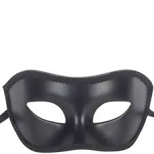 Black Half Mask w/Ties