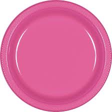 Hot Pink 10" Plastic Plates - 50ct.
