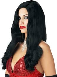 Black Silver Screen Sinsations Adult Wig