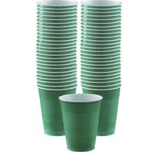 Festive Green 18oz. Plastic Cups - 50ct.