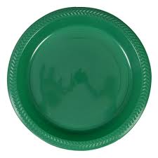 Green 10.50" Plastic Plates - 50ct.