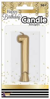 Gold Number "1" Candle
