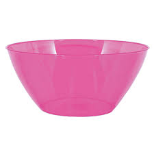 2 Quart Hot Pink Plastic Bowl
