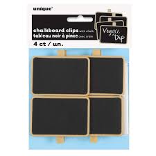Chalkboard Food Sign Clips - 4ct.