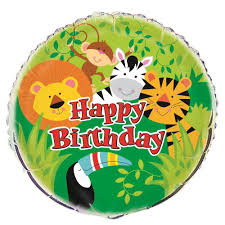 18" General Birthday Helium Filled Mylar Balloon