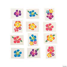 Hibiscus Glitter Tattoos