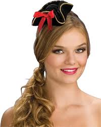 Black Mini Buccaneer Hat w/Headband