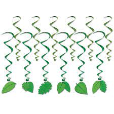 Tropical Leaves Whirl Hanging Decorations