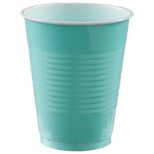 Robin's Egg 18oz. Plastic Cups - 50ct.