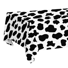 Cow Print Plastic Tablecover