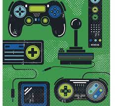 Gamer Birthday Luncheon Napkins
