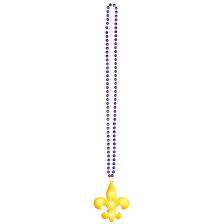Mardi Gras Fleur de Lis Light Up Necklace