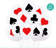 Casino Poker 12" Latex Balloons