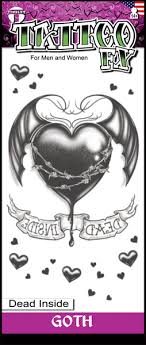 Goth Dead Inside Tattoo FX