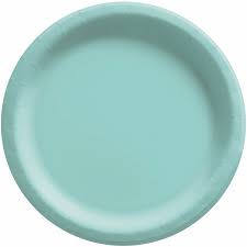 Robin's Egg Blue 8.5" Paper Plates - 50ct.