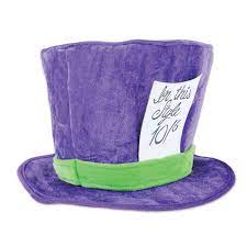 Plush Purple Mad Hatter Hat