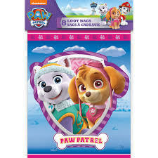 Paw Patrol Girl Loot Bags - 8ct.
