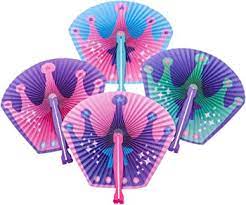 Princess Crown Paper Folding Fans