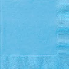 Powder Blue Beverage Napkins - 100ct.