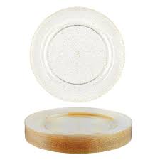 Gold Glitter 10" Plastic Plates - 8ct.
