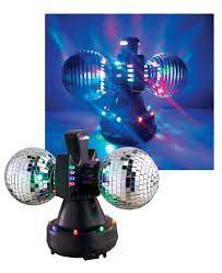 Mirror Ball Duo Twin Rotating Lights