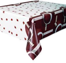 Football Plastic Tablecover - 54" x 84"