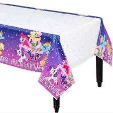 My Little Pony Rectangular Plastic Tablecover - 54" x 84"