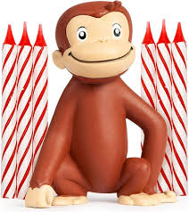 Curious George Cake Topper With Candles