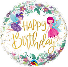 18" General Birthday Helium Filled Mylar Balloon