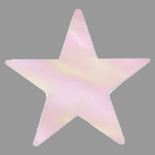 Iridescent 3.5" Star Cutouts - 12ct.