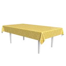 Gold Printed Sequin Plastic Tablecover